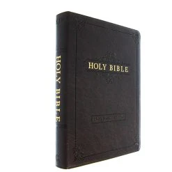 Christian Art Gifts KJV Bible Giant Print Full Size Dark Brown Faux Leather -SHOPtheWORD store 206 2115 3