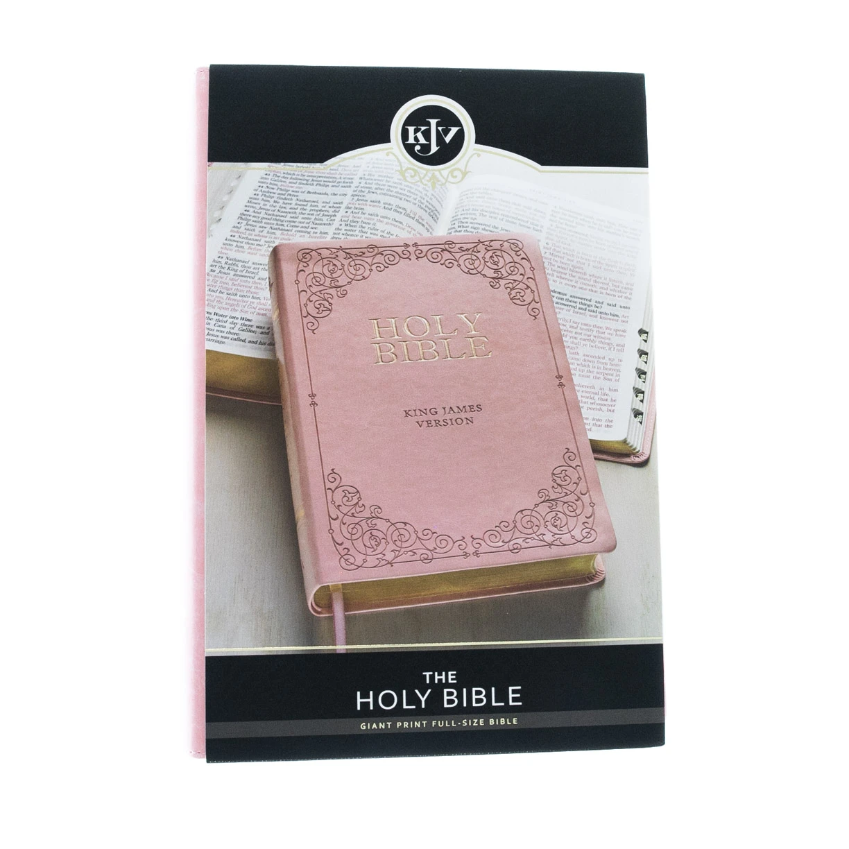 Christian Art Gifts KJV Giant Print Full-size Bible Pink Faux Leather Thumb-index 4 Christian Art Gifts KJV Giant Print Full-size Bible Pink Faux Leather Thumb-index - Image 2