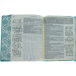 Christian Art Gifts KJV Journaling Bible Teal Faux Leather Hardcover My Creative Bible -SHOPtheWORD store 206 2122 3