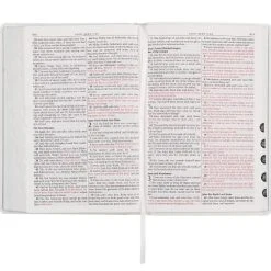 Christian Art Gifts KJV Bible White Faux Leather Large Print Thinline Thumb Index 13 Christian Art Gifts KJV Bible White Faux Leather Large Print Thinline Thumb Index -SHOPtheWORD store 206 2123 6