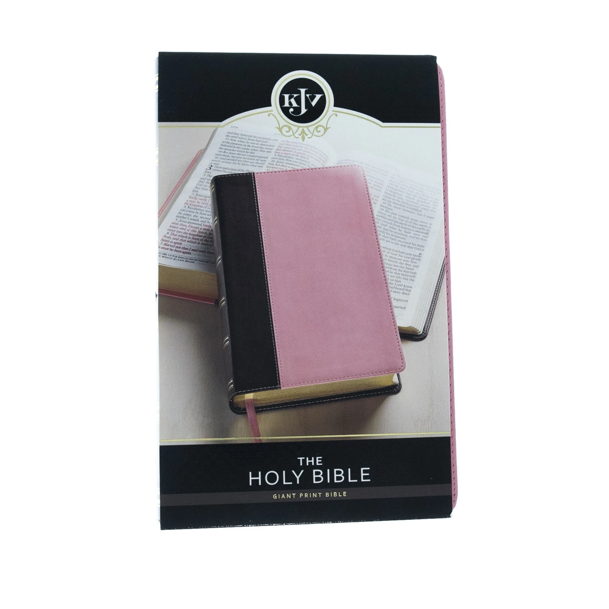 Christian Art Gifts KJV Brown And Pink Half-bound Faux Leather Giant Print 4 Christian Art Gifts KJV Brown And Pink Half-bound Faux Leather Giant Print - Image 2