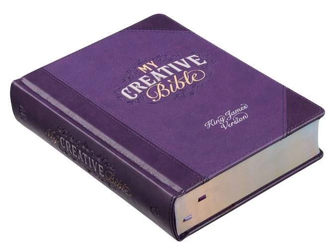 Christian Art Gifts KJV Purple Quarter-bound Faux Leather Hardcover – A Journaling Bible 3 Christian Art Gifts KJV Purple Quarter-bound Faux Leather Hardcover – A Journaling Bible
