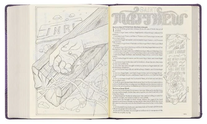 Christian Art Gifts KJV Purple Quarter-bound Faux Leather Hardcover – A Journaling Bible 7 Christian Art Gifts KJV Purple Quarter-bound Faux Leather Hardcover – A Journaling Bible - Image 5