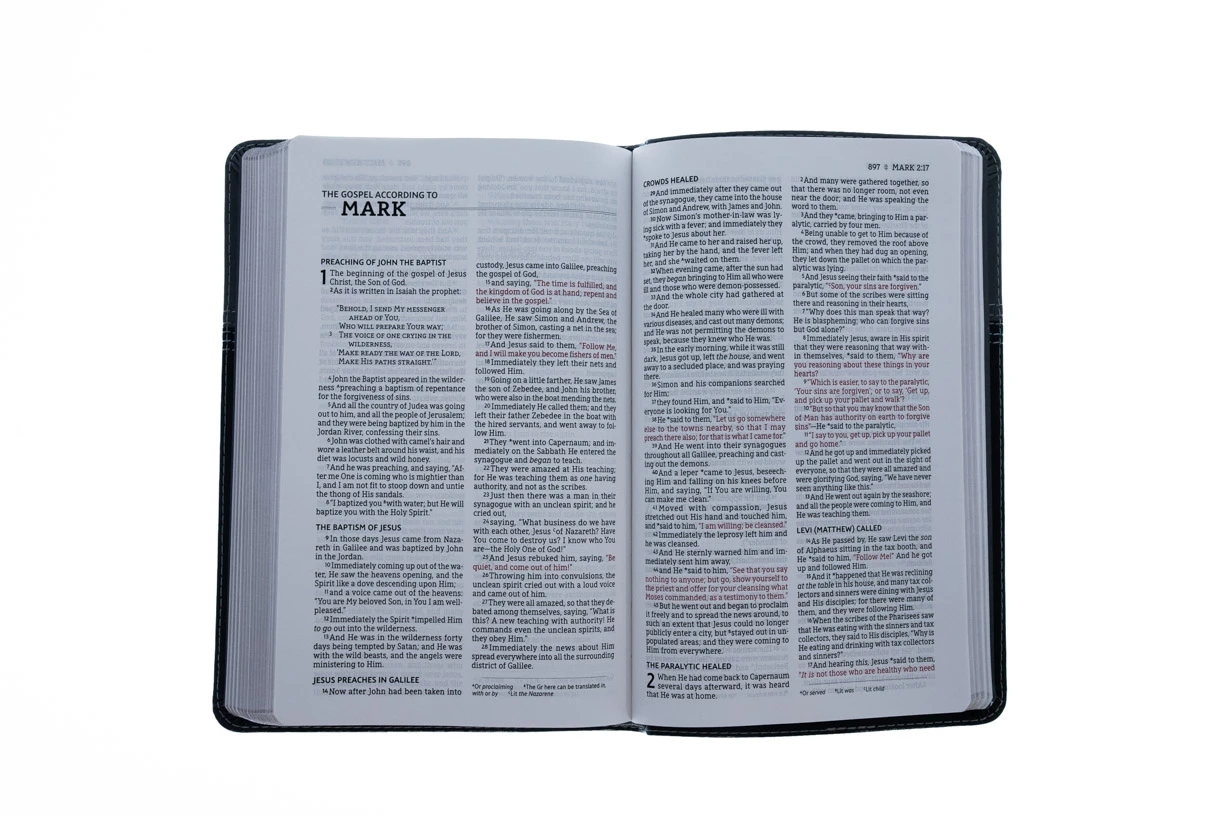 Zondervan NASB, Thinline Bible, Leathersoft, Black, Red Letter Edition 6 Zondervan NASB, Thinline Bible, Leathersoft, Black, Red Letter Edition - Image 4