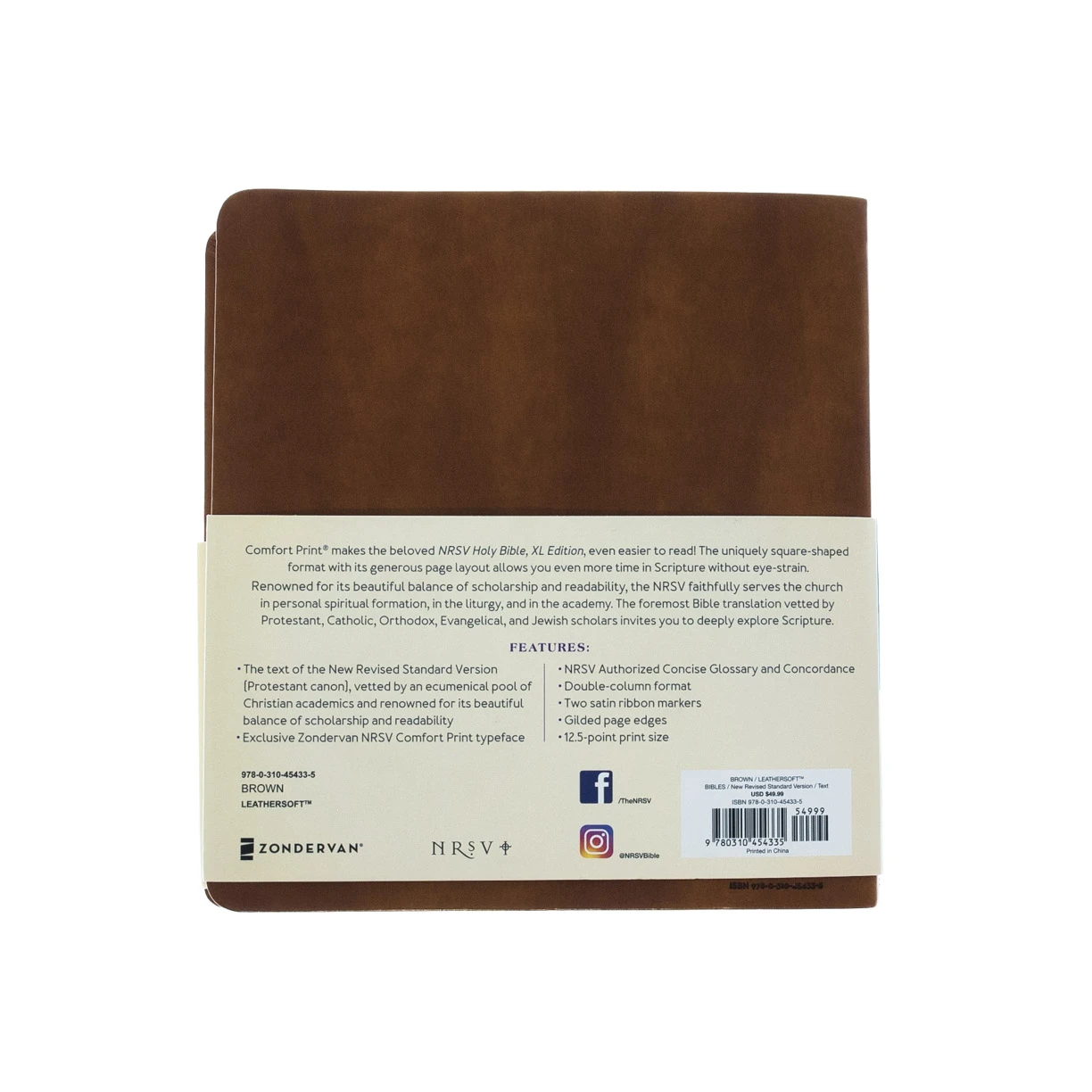 Zondervan NRSV, Holy Bible, XL Edition, Leathersoft, Brown 7 Zondervan NRSV, Holy Bible, XL Edition, Leathersoft, Brown - Image 5