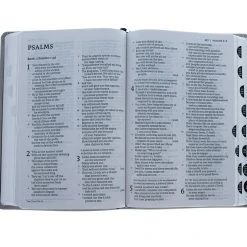 Thomas Nelson NET Bible, Thinline Large Print, Leathersoft, Stone, Thumb Indexed -SHOPtheWORD store 221 0008 3
