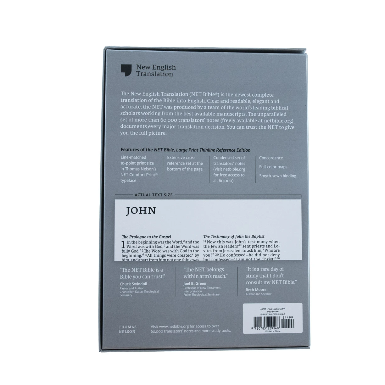 Thomas Nelson NET Bible, Thinline Reference, Large Print, Leathersoft, Teal 7 Thomas Nelson NET Bible, Thinline Reference, Large Print, Leathersoft, Teal - Image 5