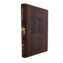 Thomas Nelson NET Thinline Art Edition/Large Print Brown Leathersoft