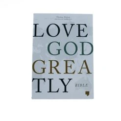 Thomas Nelson NET Love God Greatly Bible, Leathersoft, Brown, Comfort Print -SHOPtheWORD store 221 0028 3