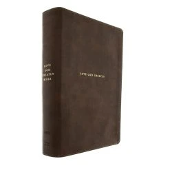 Thomas Nelson NET Love God Greatly Bible, Leathersoft, Brown, Comfort Print