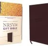Zondervan NRSVUE Gift Bible, Leathersoft, Burgundy, Comfort Print